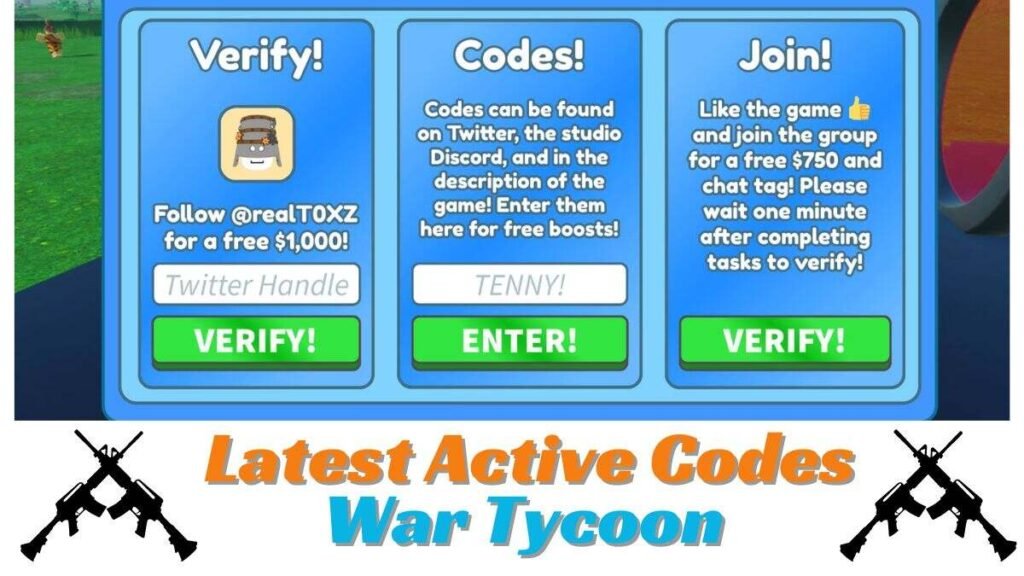 roblox war tycoon codes